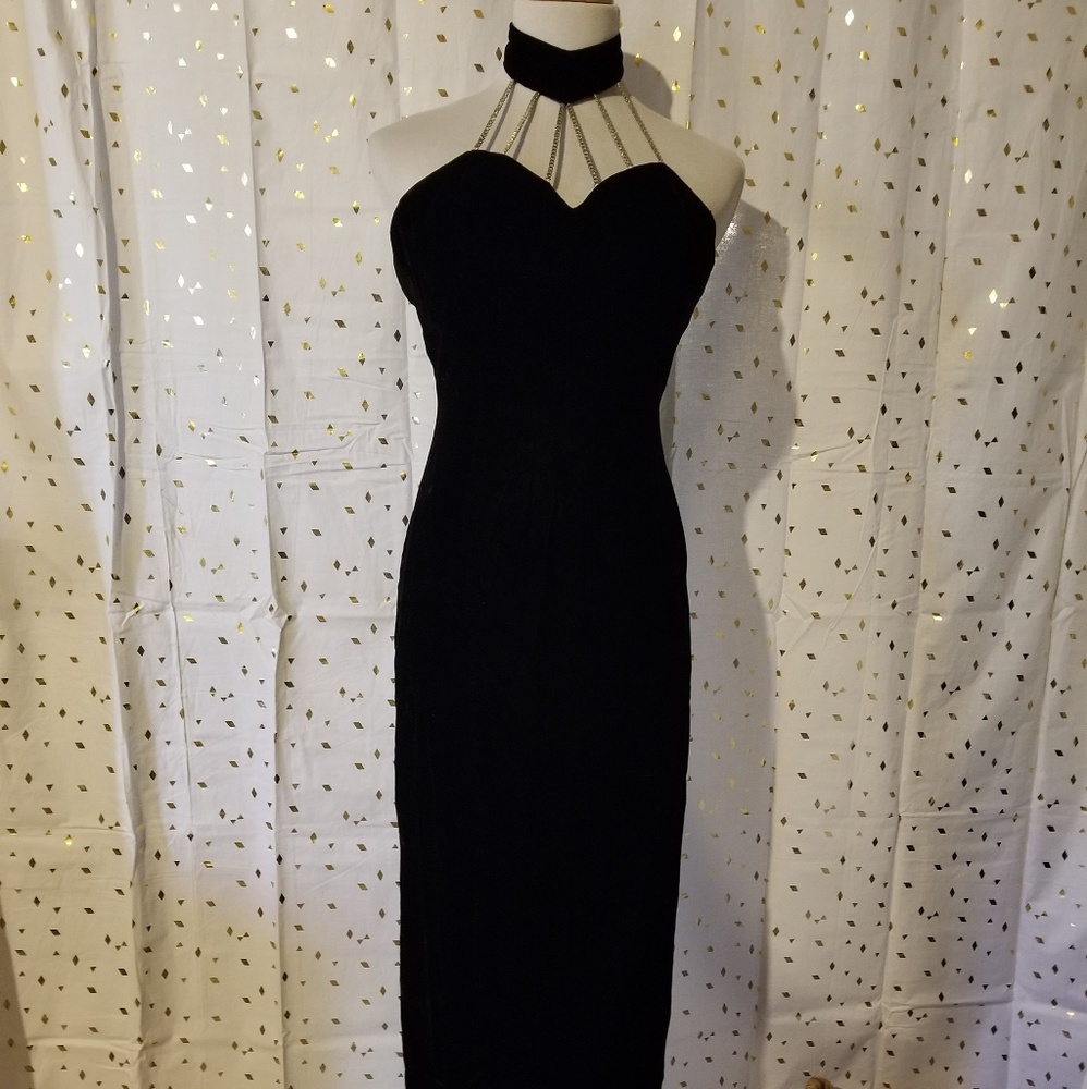 Betsy & Adam formal dress, black, maxi